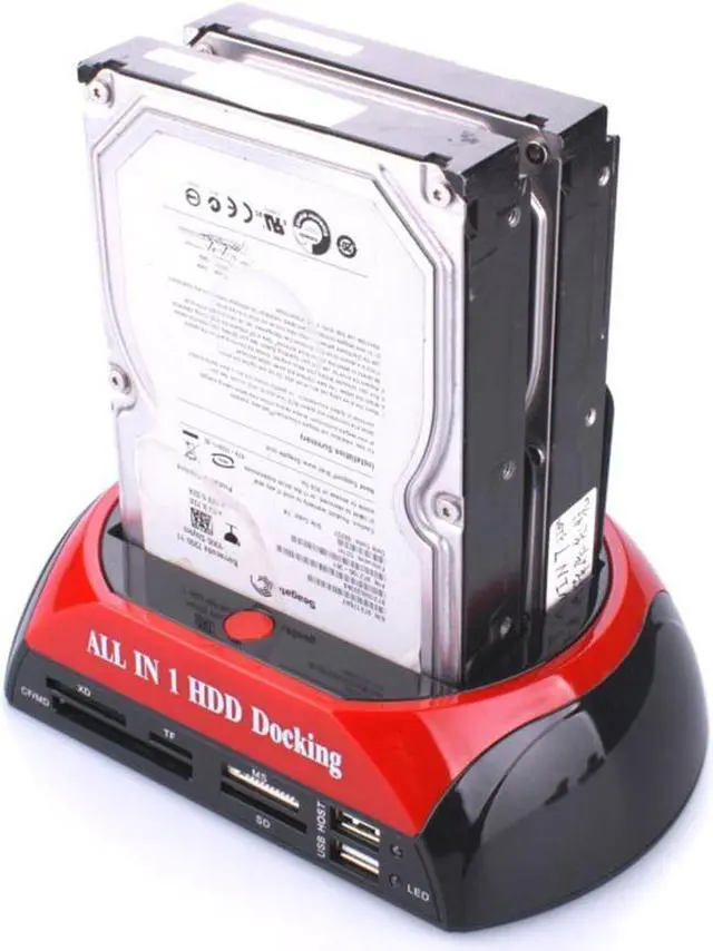 Alt view image 3 of 7 - All In 1 Docking Station for 2.5"/3.5" HDD Sata/ide Hard Disk box USB2.0 Card Reader External Storage Enclosure for Computer ,2.5''/3.5'' SATA Multi-Function HDD Docking Station SATA Hard Disk Base