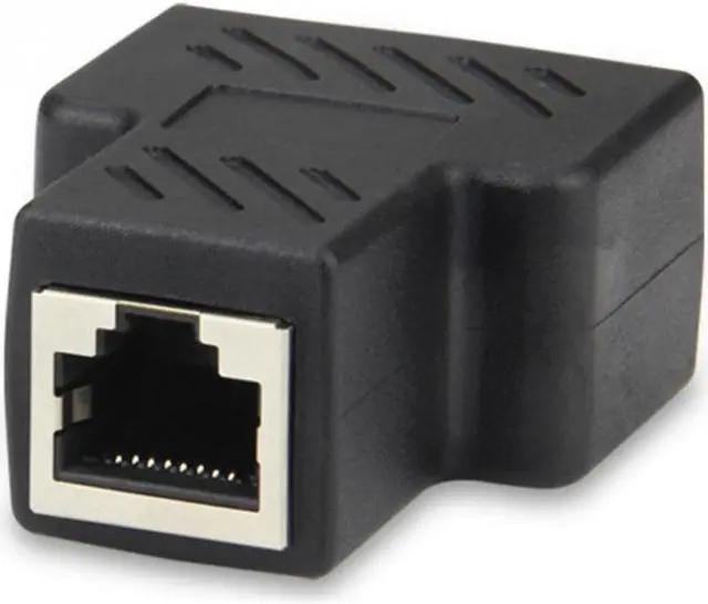 Alt view image 5 of 7 - (2 Pack) RJ45 Splitter Adapter 1 to 2 Dual Female Port, Cat 5 / Cat 6 / Cat 7 Lan Ethernet Socket Splitter Plug Adapter,1 To 2 RJ45 Connector Network Cable Splitter Extender Plug Adapter ,RJ45 Coupler