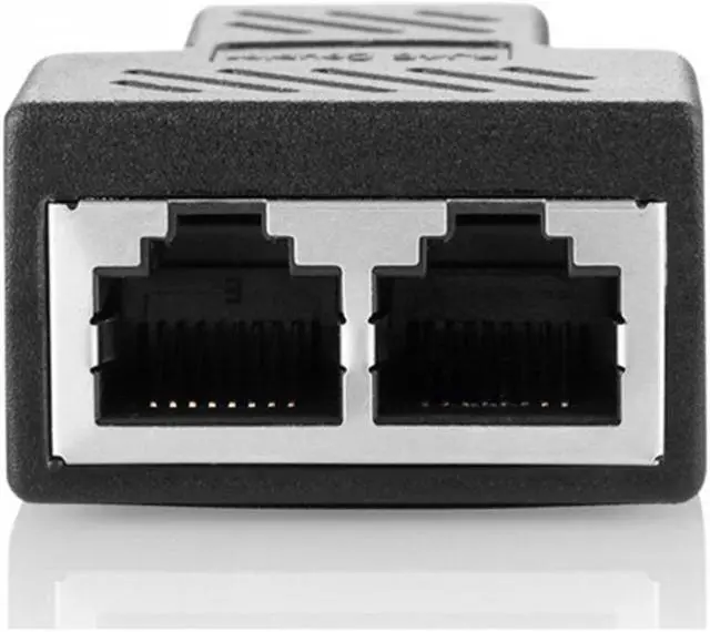 Alt view image 7 of 7 - (2 Pack) RJ45 Splitter Adapter 1 to 2 Dual Female Port, Cat 5 / Cat 6 / Cat 7 Lan Ethernet Socket Splitter Plug Adapter,1 To 2 RJ45 Connector Network Cable Splitter Extender Plug Adapter ,RJ45 Coupler