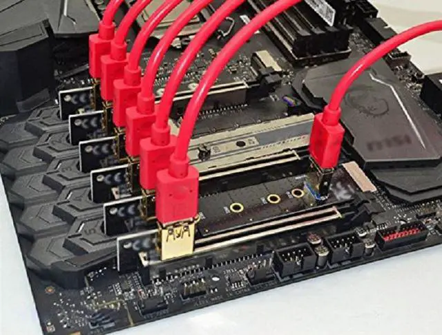 Alt view image 7 of 7 - (2 Pack) NGFF M.2 To USB 3.0 PCI-E Riser Card M2 Slot Extender Adapter For BTC/ETH Mining,NGFF M.2 to PCI-E X16 Slot Transfer Card Mining Pcie Riser Card VGA Extension Cable