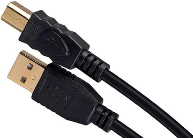 Alt view image 2 of 7 - Tekit 24K Gold plated USB 2.0 Cable - A-Male to B-Male,USB 2.0 A Male to B Male Cable with Ferrite Black 28/24# AWG,26ft/8m