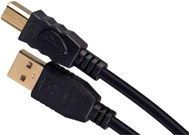 Alt view image 2 of 7 - Tekit 24K Gold plated USB 2.0 Cable - A-Male to B-Male,USB 2.0 A Male to B Male Cable with Ferrite Black 28/24# AWG,100ft/30m