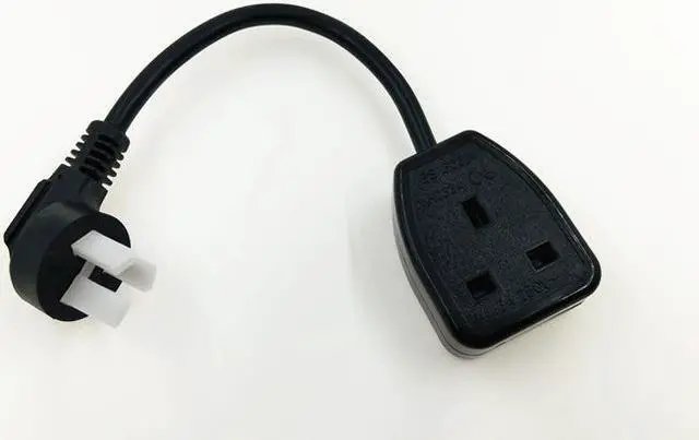 Alt view image 4 of 7 - AU Australia 3 Pin Male to UK British Standard Female Socket Cord cable,CN 3-Pin to UK 3Pin Female Socket,6ft/1.8m ,13A/250V,UK Male plug to UK BS1363 Female socket
