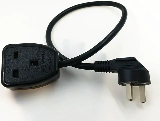 Alt view image 5 of 7 - AU Australia 3 Pin Male to UK British Standard Female Socket Cord cable,CN 3-Pin to UK 3Pin Female Socket,6ft/1.8m ,13A/250V,UK Male plug to UK BS1363 Female socket