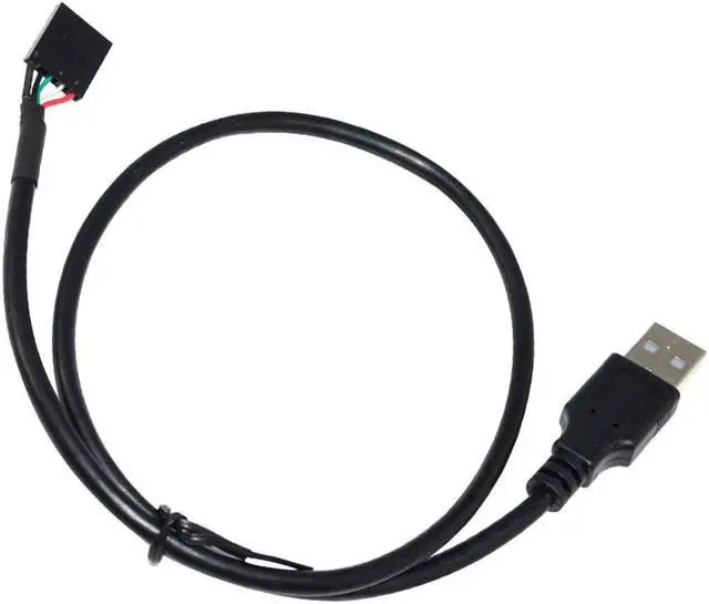 Alt view image 3 of 7 - (2 Pack) 5 Pin Motherboard Female Header to USB 2.0 Male Adapter Dupont Extender Cable, USB 2.0 A Male Plug to 1x 5Pin Female 0.1" USB Header PCB Motherboard Cable