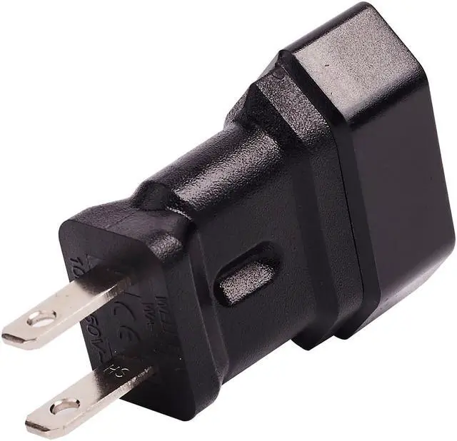 Alt view image 5 of 6 - 2 Prong US to Eu Power Converter Travel Plug Adapter, Molded Nema1-15P to Euro CEE7/16 Female Socket Electrical Adapter,US EU Plug Adapter ,Euro US Plug Adapter, 10A 250V