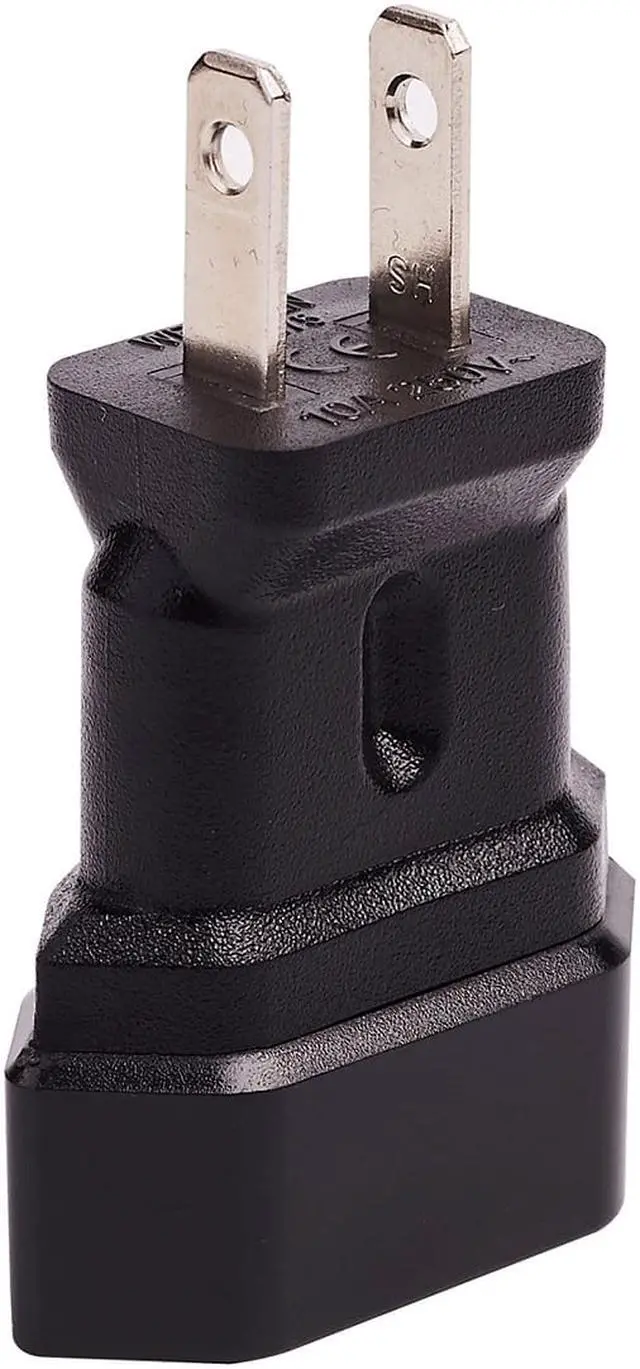 Alt view image 6 of 6 - 2 Prong US to Eu Power Converter Travel Plug Adapter, Molded Nema1-15P to Euro CEE7/16 Female Socket Electrical Adapter,US EU Plug Adapter ,Euro US Plug Adapter, 10A 250V