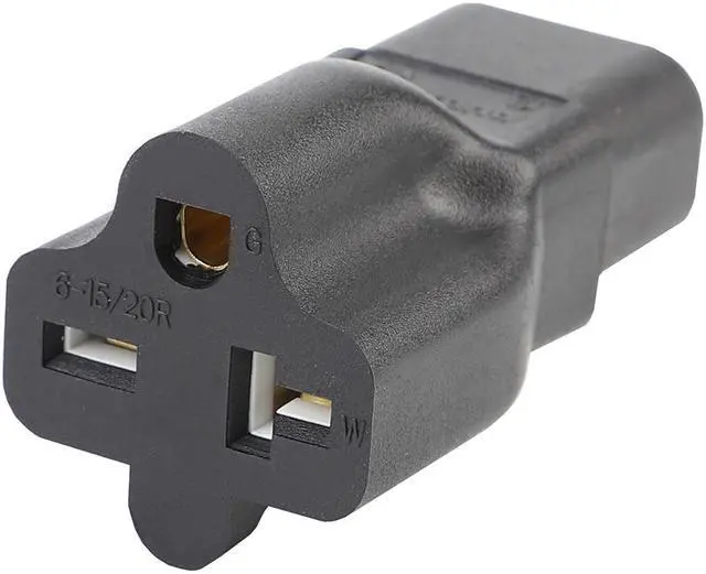 Alt view image 4 of 6 - IEC 320 C14 Male to Nema 6-15R/6-20R Comb AC Power Adapter, 2-IN-1 C14 15Amp to T Blade 20Amp AC Cable, IEC 3Pole Plug to USA Female Nema 6-15R Power Adapter