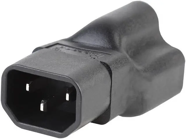 Alt view image 3 of 6 - IEC 320 C14 Male to Nema 6-15R/6-20R Comb AC Power Adapter, 2-IN-1 C14 15Amp to T Blade 20Amp AC Cable, IEC 3Pole Plug to USA Female Nema 6-15R Power Adapter