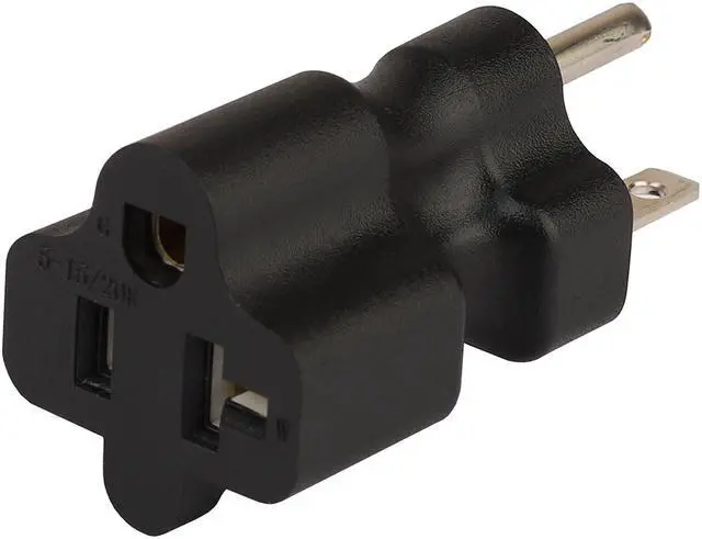 Alt view image 3 of 7 - 5-20P to 5-15R & 5-20R, 2-IN-1 Nema 5-20P Male to Nema 5-15/20R Female AC Adapter,20 Amp T-Blade Male Plug to 15A/20A,5-20P TO 5-15R,5-20R Combo