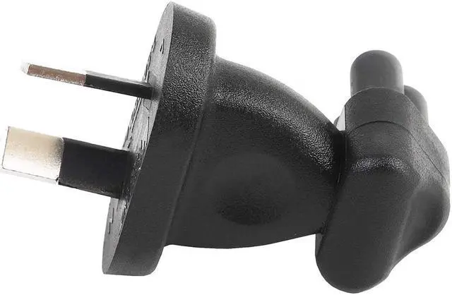 Alt view image 3 of 3 - Tekit 2 Prong Right Angle Plug Adapter, Australia AS3112 2-Prong Plug to IEC C5 Receptacle Right Angle Plug Adapter (AU to C5)