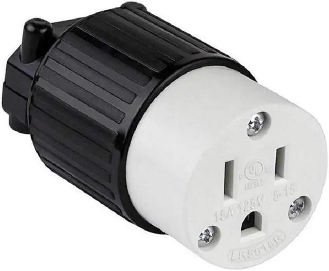 Alt view image 2 of 5 - Tekit NEMA 5-15R Female Cord Connector,Industrial Grade 15A 125V Straight Blade Cord Connector, 60Hz, 2-Pole, 3-Wire, Industrial Grade Straight Blade Cord Connector, NEMA 5-15R, 2P, 3W, UL List(5-15R)