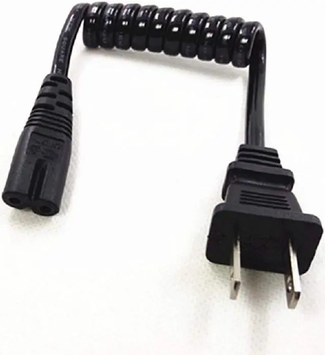Alt view image 5 of 6 - Tekit Universal 2 Prong Power Cord,NEMA 1-15P to IEC320 C7 Figure 8 Shotgun Connector Retractable Spring AC Power Supply Cable Cord Wire Socket Plug Jack (1-15P to C7 Retractable Spring)