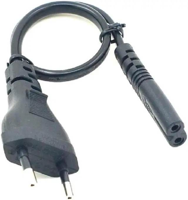 Alt view image 2 of 7 - Tekit European 2 pin to C7 Power Short Cord(1ft/30cm),Europe 2 Prong CEE7/16 Standard Plug to Figure 8" IEC C7 Power Cord with Europe VDE certifications.(EU to C7)