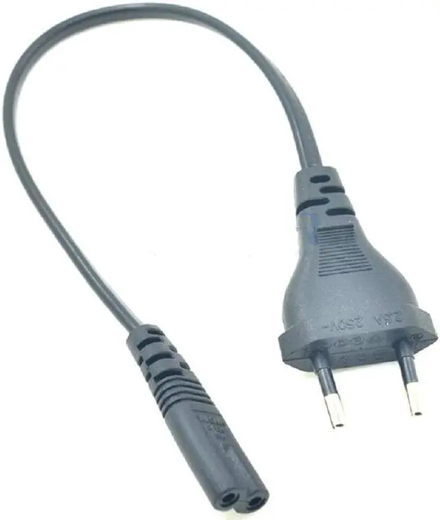Alt view image 3 of 7 - Tekit European 2 pin to C7 Power Short Cord(1ft/30cm),Europe 2 Prong CEE7/16 Standard Plug to Figure 8" IEC C7 Power Cord with Europe VDE certifications.(EU to C7)