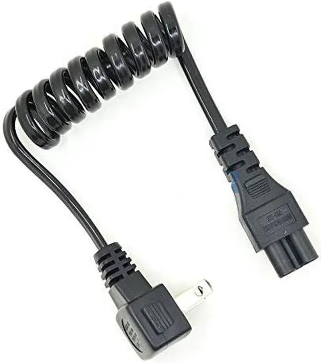 Main image of Tekit NEMA1-15P Angeld to IEC 320 C5 Retractable Spring AC Power Cord,2-Pin US Plug 2-Pole 90 Degree to IEC 60320 C5 3-Prong AC Power Cord 10-30cm (1-15P Angled to C5 Retractable)