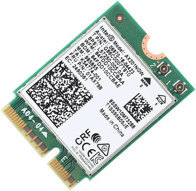 Alt view image 6 of 6 - Dual Band 2400Mbps Wireless Intel Wi-Fi 6 AX201 Bluetooth 5.0 NGFF Key E CNVi Wifi Card AX201NGW 2.4Ghz/5Ghz 802.11ac/ax,Interface:NGFF(M.2),22x30mm,just support CNVIO interface.