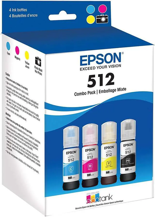 Alt view image 2 of 6 - EPSON T512520-S T512 DYE COL INK BOTTLE COMBO W/ SENOR