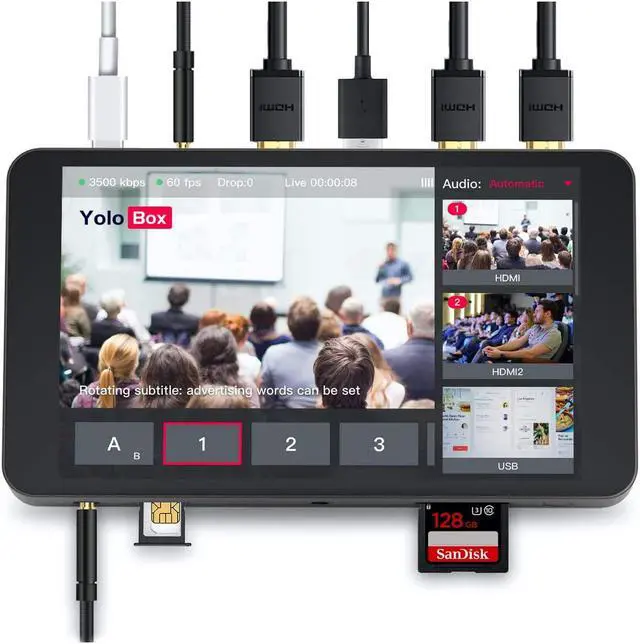 Alt view image 5 of 14 - Yololiv YoloBox Portable Multi-Camera Live Streaming Device #664918139056