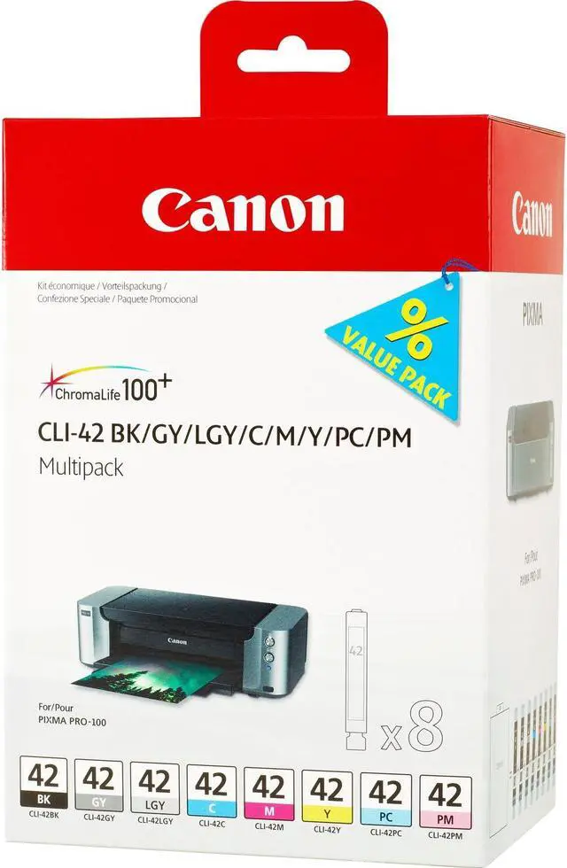 Alt view image 10 of 19 - Canon 6384B007 CLI-42 Ink Cartridge Black/Color