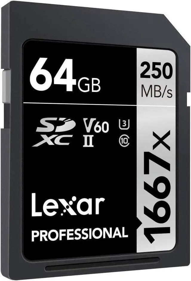 Alt view image 9 of 10 - Lexar Professional 1667x 64GB SDXC UHS-II/U3 Memory Card #LSD64GCBNA1667