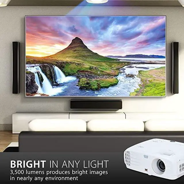 Alt view image 2 of 6 - Viewsonic PX747-4K DLP Projector - HDTV - 16:9 - Front, Ceiling - 240 W - 4000 Hour Normal Mode - 15000 Hour Economy Mode - 3840 x 2160 - 4K - 12,000:1 - 3500 lm - HDMI - USB - 310 W