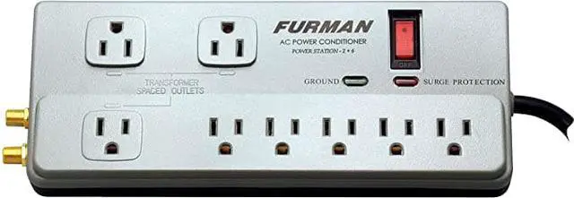 Alt view image 4 of 5 - Furman PST-2+6 Power Station Compact Designed Advanced Protected,8 Outlet - Grey