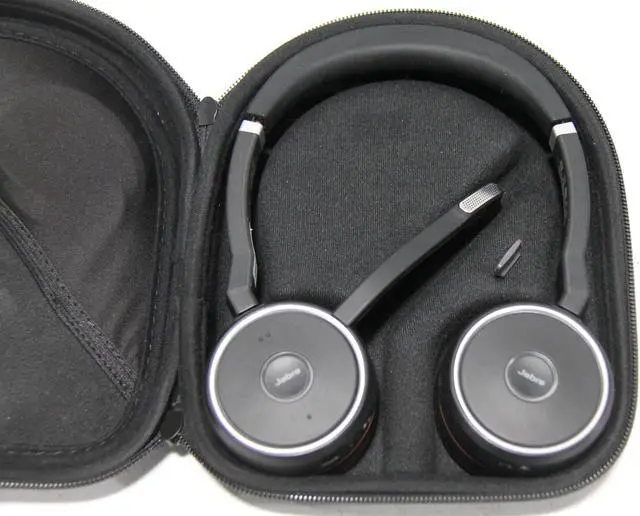Alt view image 3 of 8 - Jabra EVOLVE 75 Headset UC Stereo - Stereo - Wireless - Bluetooth - 100 ft - 20 Hz - 20 kHz - Over-the-head - Binaural - Circumaural - Noise Canceling