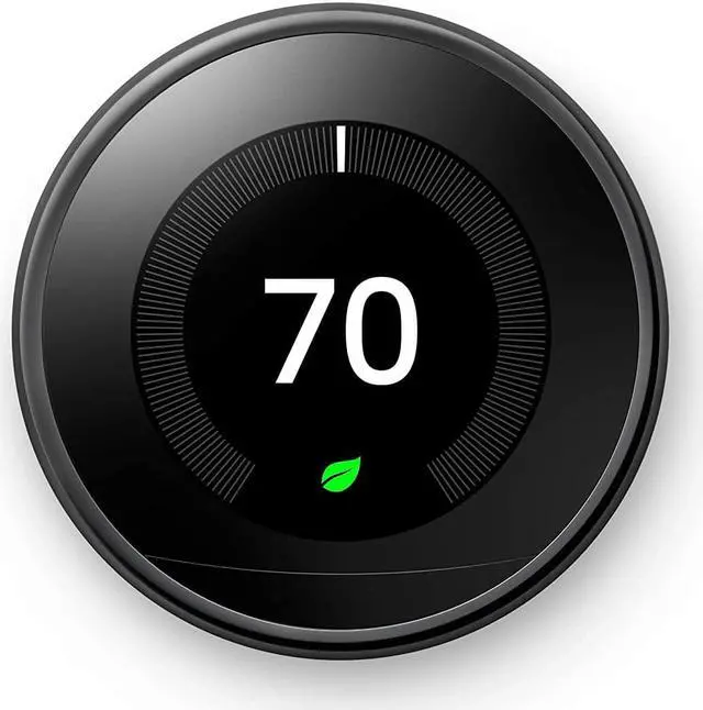 Alt view image 2 of 3 - Google Nest T3018US Learning Thermostat - 3rd Gen - Alexa - Mirror Black