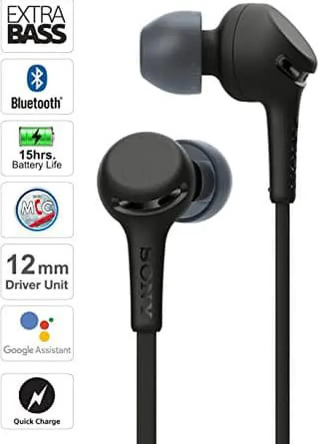 Alt view image 8 of 10 - Sony WI-XB400/B Extra Bass In-Ear Wireless Headphone - Neckband - Dynamic - Neodymium - Stereo - Bluetooth 5.0 - Black