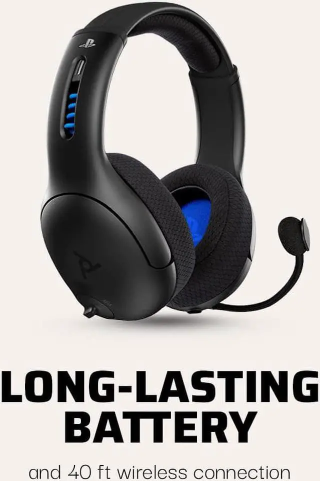 Alt view image 9 of 13 - PDP LVL50 Wireless Gaming Headset with Microphone for PlayStation 4 Grey