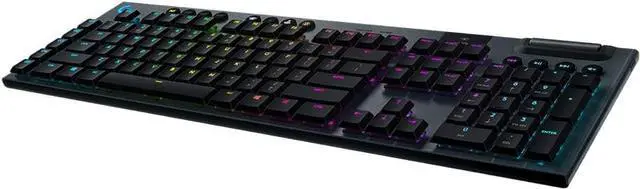 Alt view image 14 of 17 - Logitech G915 LIGHTSPEED Wireless RGB Mechanical Gaming Keyboard GL Clicky Switch 920-009103, Black
