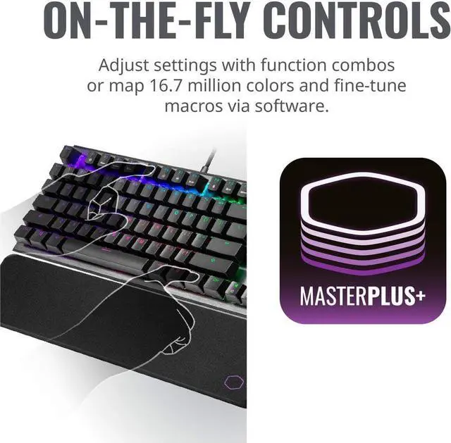 Alt view image 3 of 3 - Cooler Master CK-530-GKTM1-US CK530 V2 Gaming Keyboard