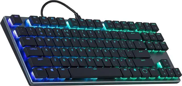 Alt view image 2 of 3 - Cooler Master SK630 Tenkeyless Mechanical Keyboard with Cherry MX Low Profile Switches in Brushed Aluminum Design