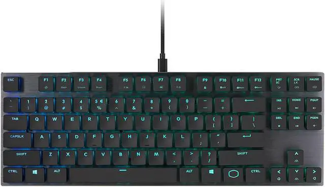 Alt view image 3 of 3 - Cooler Master SK630 Tenkeyless Mechanical Keyboard with Cherry MX Low Profile Switches in Brushed Aluminum Design