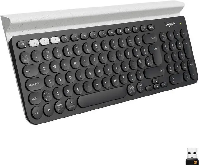 Alt view image 9 of 10 - Logitech K780 Multi-Device Wireless Keyboard (Non-Speckled) for PC / Mac / Phone & Tablet, 920-008149 - Black