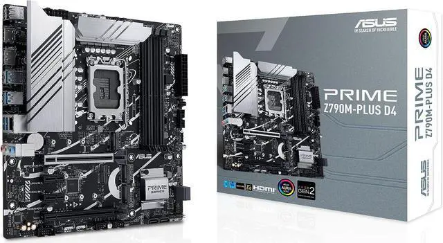 Alt view image 6 of 10 - PRIME Z790M-PLUS D4 Intel LGA 1700 Micro ATX Motherboard