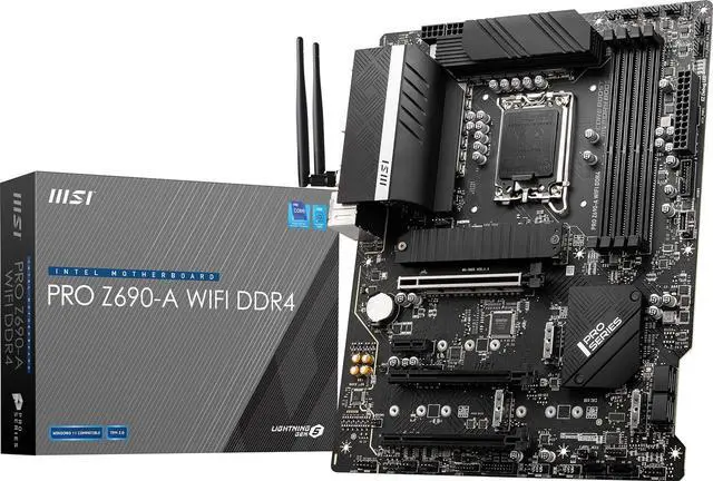 Alt view image 7 of 8 - MSI PRO Z690-A WIFI DDR4 LGA 1700 Intel Z690 SATA 6Gb/s ATX Intel Motherboard