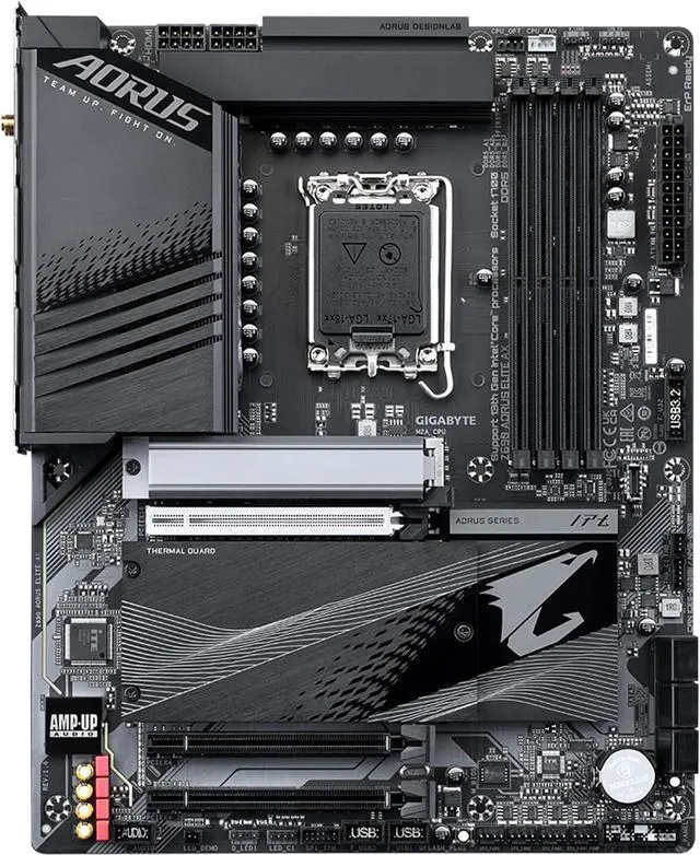 Alt view image 8 of 8 - GIGABYTE Z690 AORUS ELITE AX LGA 1700 Intel Z690 ATX Motherboard with DDR5, Quad M.2, PCIe 5.0, USB 3.2 Gen2X2 Type-C, WiFi 6E, 2.5GbE LAN