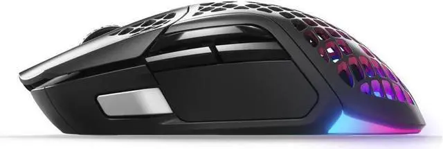 Alt view image 8 of 8 - SteelSeries - Aerox 5 Ultra Lightweight Honeycomb Water Resistant Wireless RGB Optical Gaming Mouse With 9 Programmable Buttons - Black