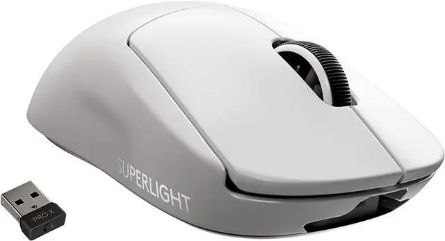 Alt view image 2 of 7 - Logitech - PRO X SUPERLIGHT Lightweight Wireless Optical Gaming Mouse with HERO 25K Sensor - White