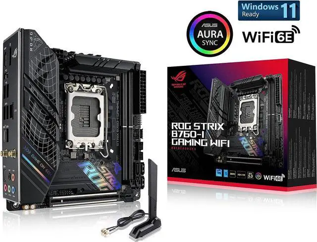 Alt view image 7 of 10 - ASUS ROG Strix B760-I Gaming WiFi Intel B760(13th and 12th Gen) LGA 1700 mini-ITX motherboard, 8 + 1 power stages, DDR5 up to 7600 MT/s, PCIe 5.0, two M.2 slots, WiFi 6E, USB 3.2 Gen 2x2 Type-C