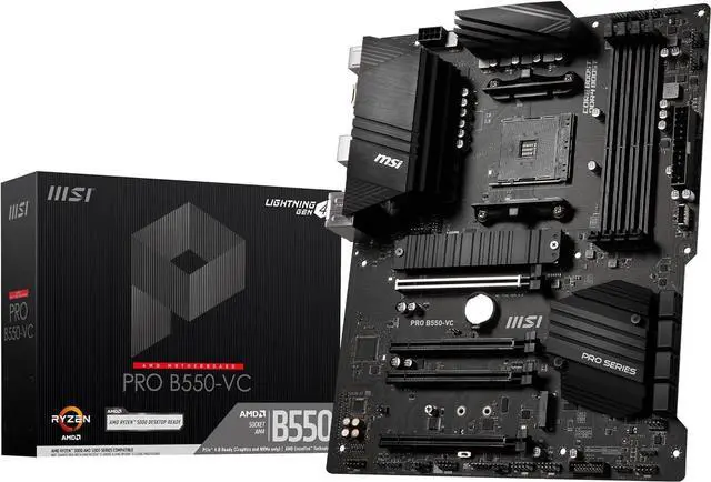 Alt view image 7 of 12 - MSI PRO PRO B550-VC AM4 AMD B550 SATA 6Gb/s ATX AMD Motherboard
