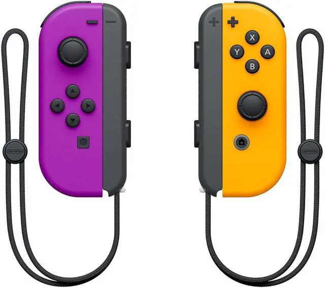 Alt view image 4 of 4 - Nintendo Joy-Con (L/R) Wireless Controllers - Neon Purple/Neon Orange HACAJAQAA