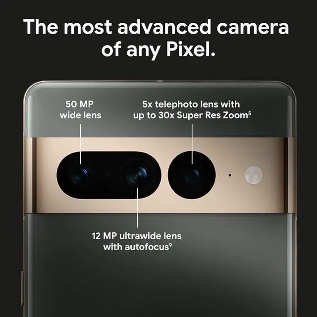 Alt view image 3 of 3 - Google Pixel 7 Pro - 5G Android Phone - Unlocked Smartphone with Telephoto Lens, Wide Angle Lens, and 24-Hour Battery - 512GB - Hazel