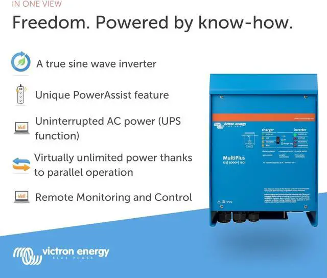 Alt view image 2 of 2 - Victron Energy MultiPlus 3000VA 12V Pure Sine Wave Inverter & 120A Charger