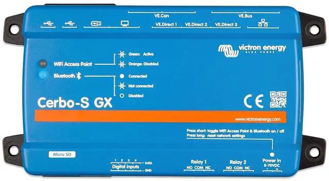 Main image of Victron Energy Cerbo-S GX  System Monitor & Control with Ethernet, VRM Ready