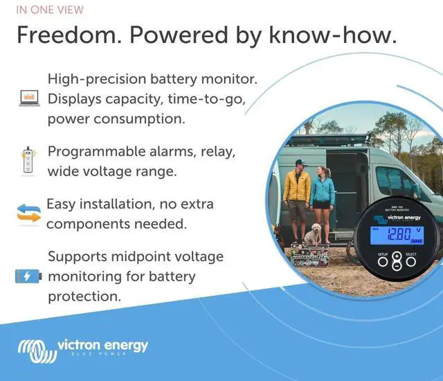 Alt view image 2 of 2 - Victron Energy BMV-702 High-Precision Battery Monitor, Remote Monitoring, Black