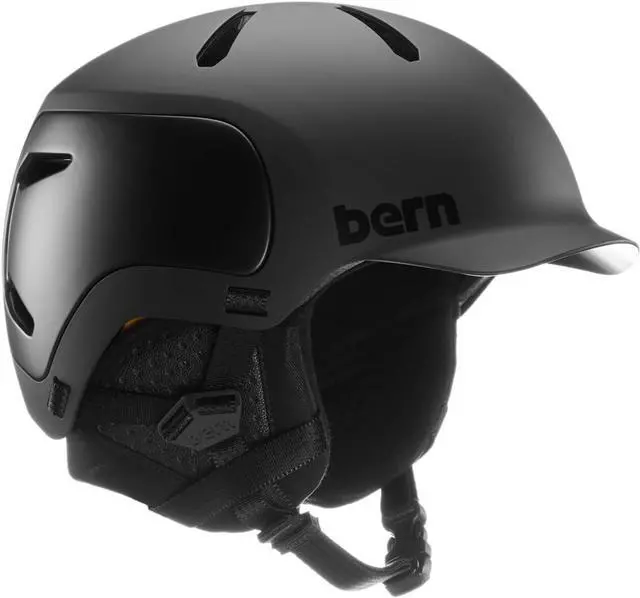 Main image of Bern Watts 2.0 Adult Snowboard Helmet for Men & Women, Matte Black - Medium Size