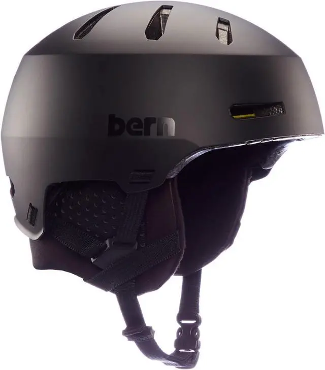 Main image of BERN Macon 2.0 Snowsports Snowboard Helmet for Men/Women, Size L - Matte Black